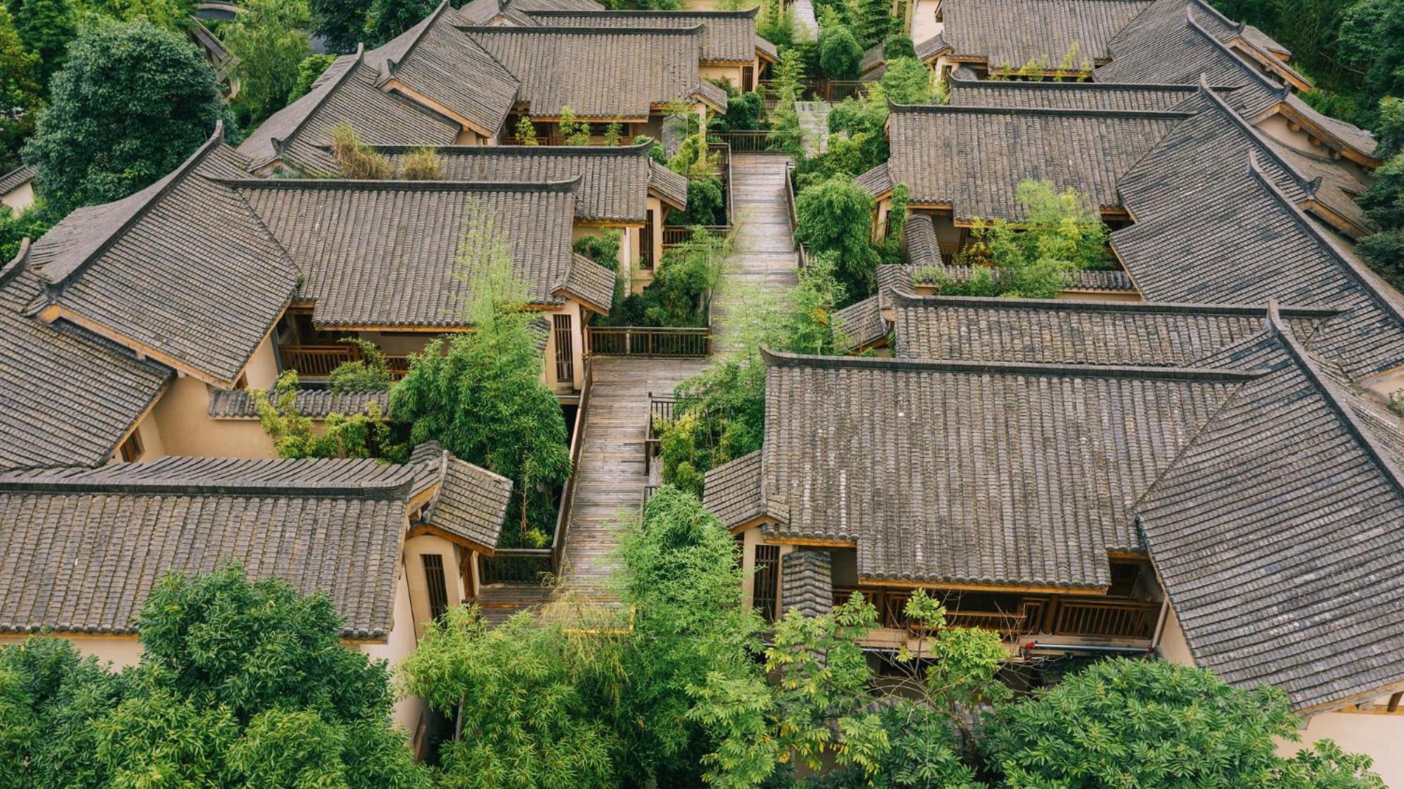 Hotel Six Senses Qing Cheng Mountain Chengdu Exterior foto